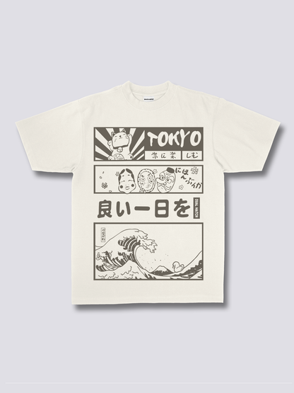 Front Print - Tokyo Wave T-Shirt