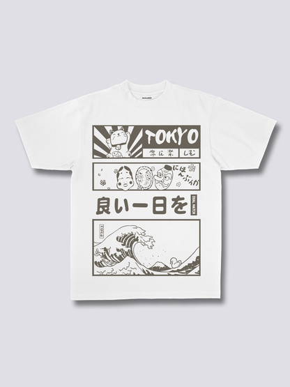 Front Print - Tokyo Wave T-Shirt