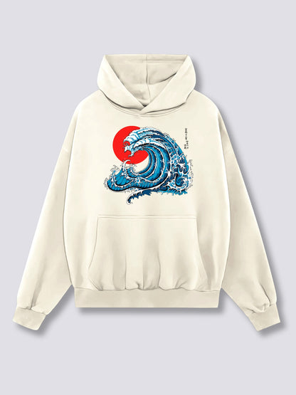 Front Print - Wavy Phoenix Hoodie