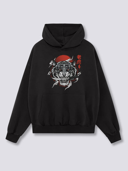 Front Print - White Tiger Hoodie
