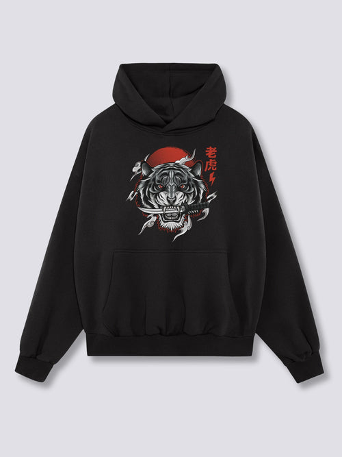 Front Print - White Tiger Hoodie