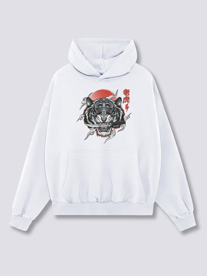 Front Print - White Tiger Hoodie