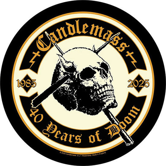 Back Patch - Candlemass - 40 Years of Doom - Round