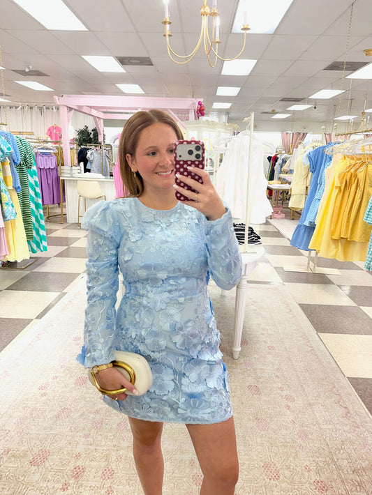 Bluebell Bloom Long Sleeve Mini Dress