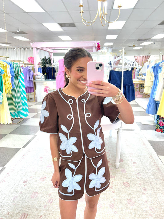 Bluebonnet Set (Blue/Brown)