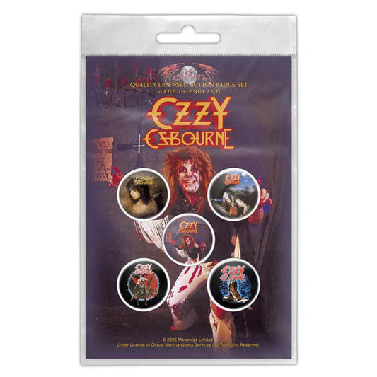 Button Badge Set - Ozzy Osbourne - Diary Of A Madman