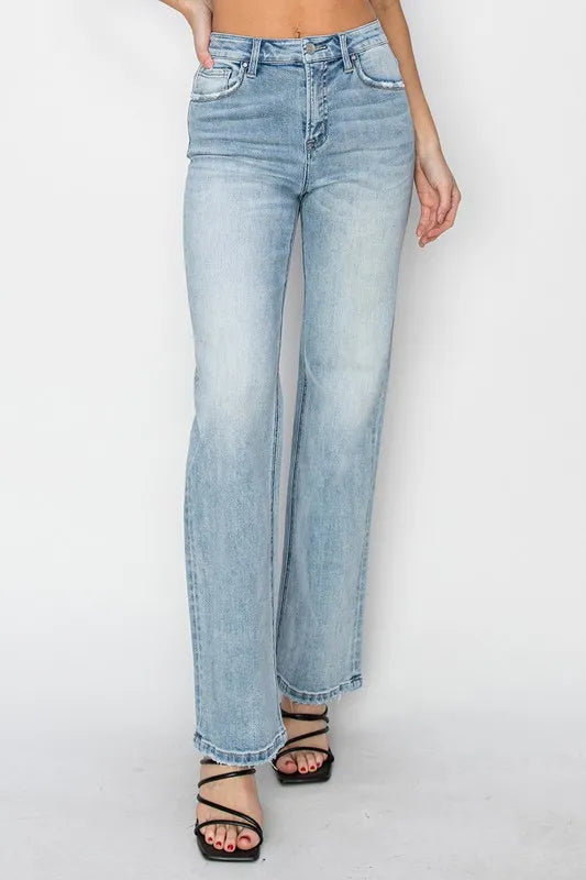 Hazel Blues® |  RISEN High Rise Straight Jeans