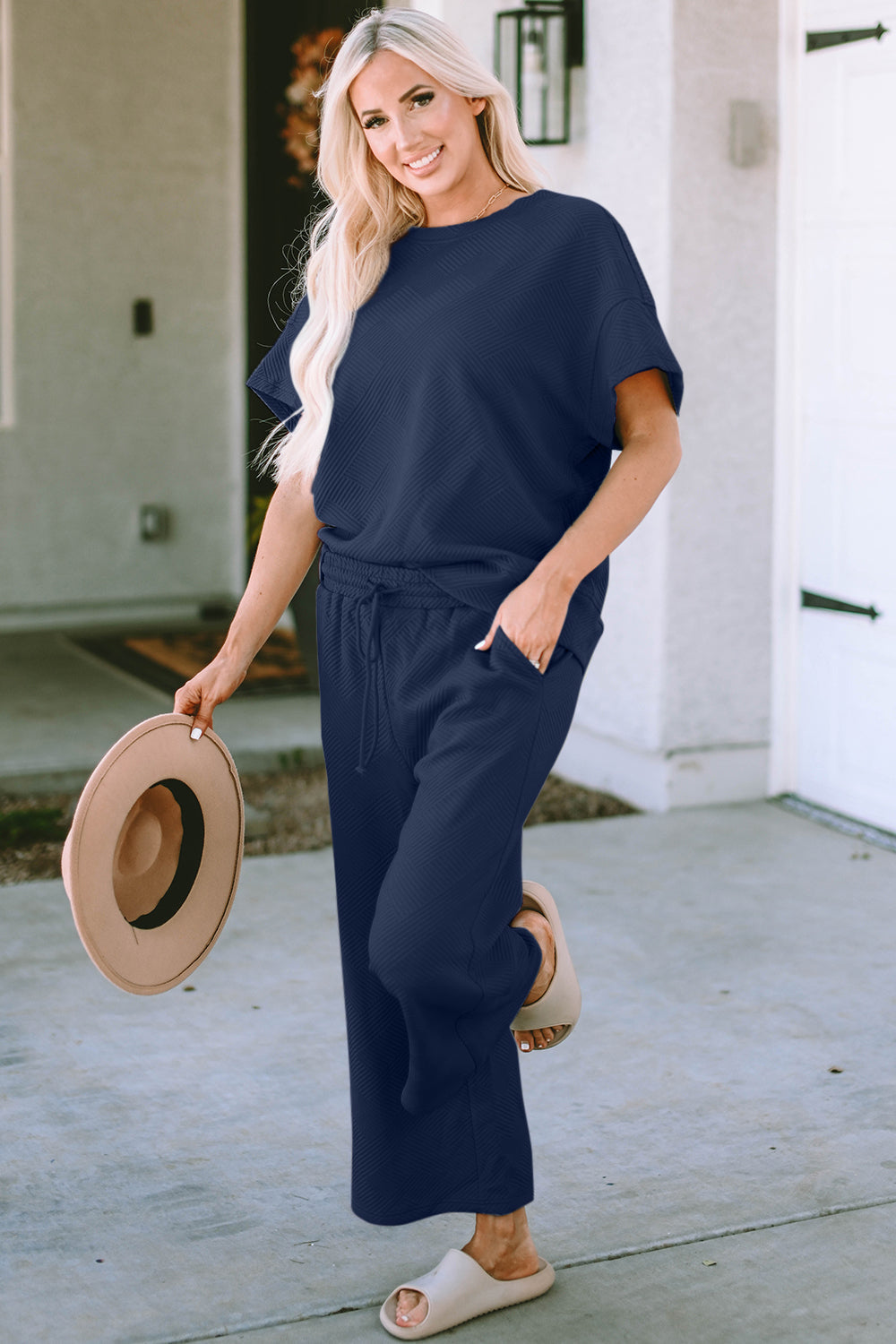 Hazel Blues® |  Short Sleeve Top and Pants Set
