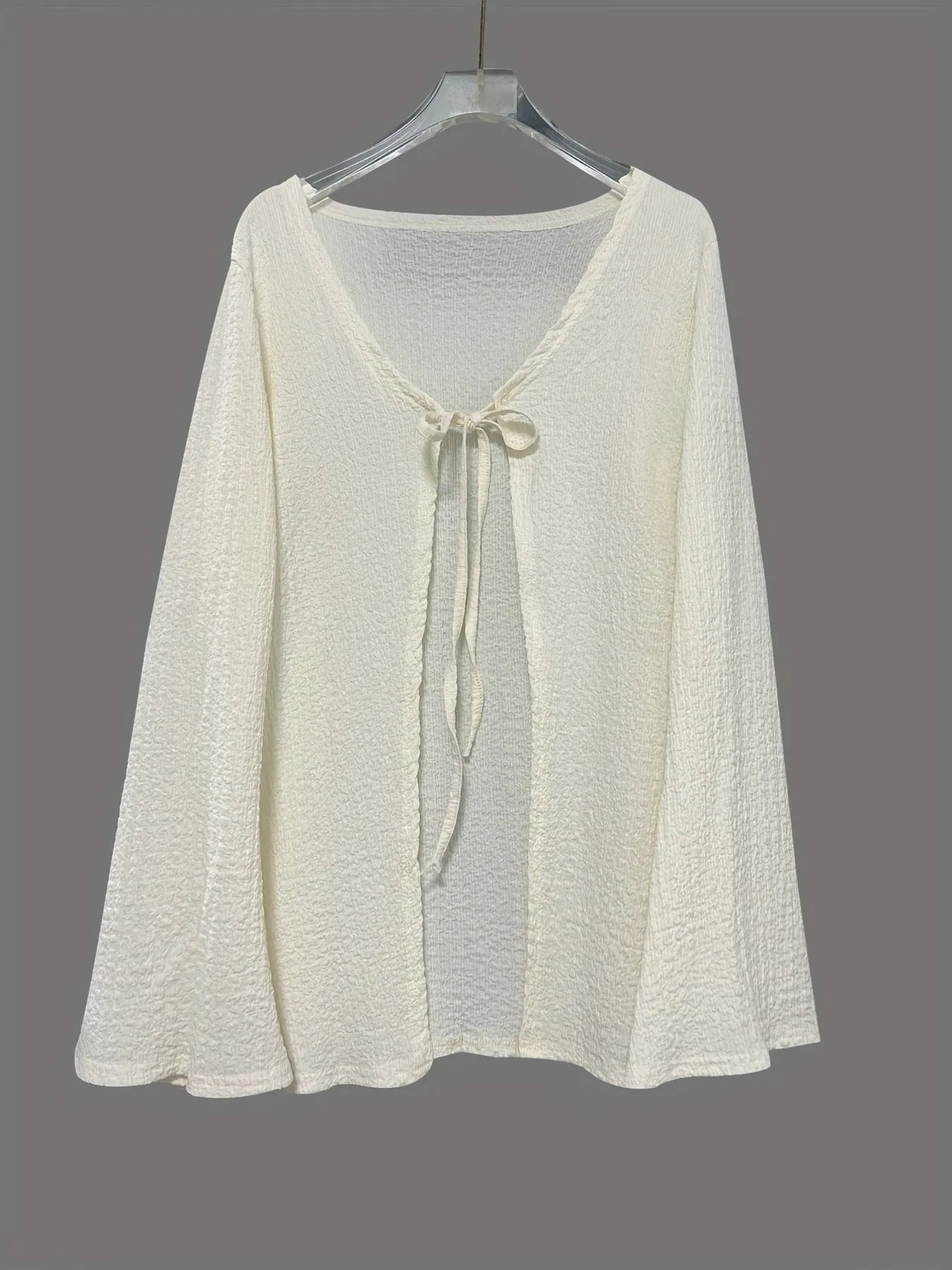 Hazel Blues® |  Tie Front Long Sleeve Top and Shorts Set