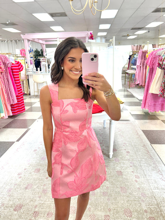 Charlotte Pink Floral Mini Dress