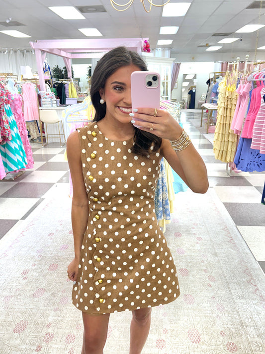 City Stroll Polka Dot Romper Dress