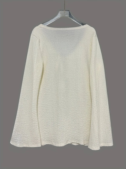 Hazel Blues® |  Tie Front Long Sleeve Top and Shorts Set