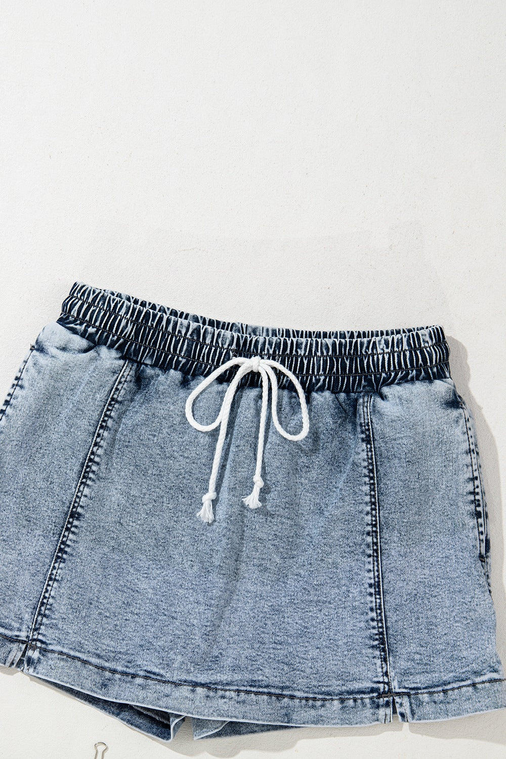 Hazel Blues® |  Drawstring High Waist Pocketed Denim Shorts