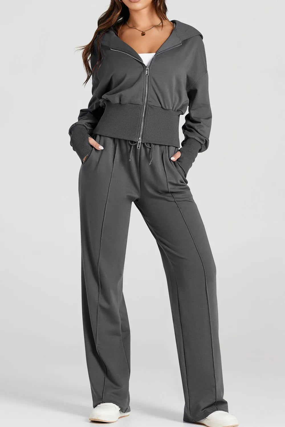 Hazel Blues® |  Zip-Up Hoodie and Pants Active Set