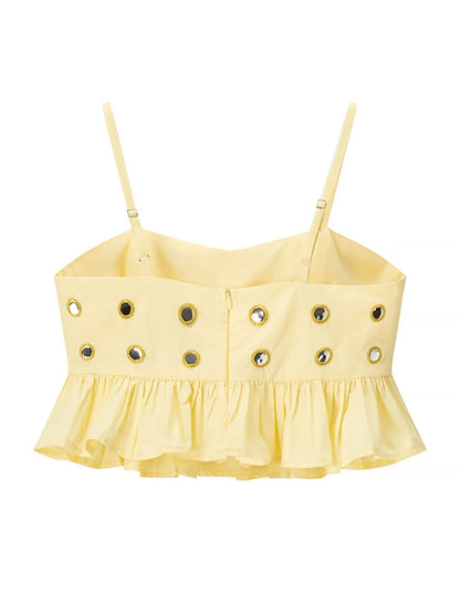 Hazel Blues® |  Eyelet Cami and Bubble Skirt Set