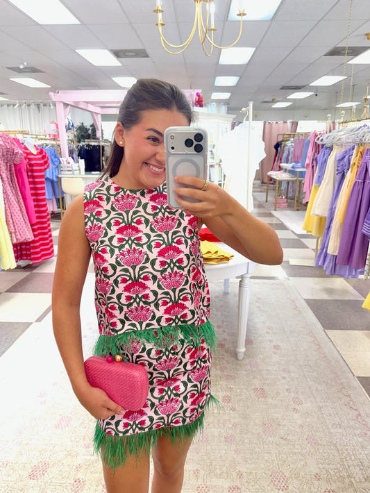 Feathered in Fuchsia Top