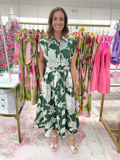 Fern Tie Waist Midi Dress