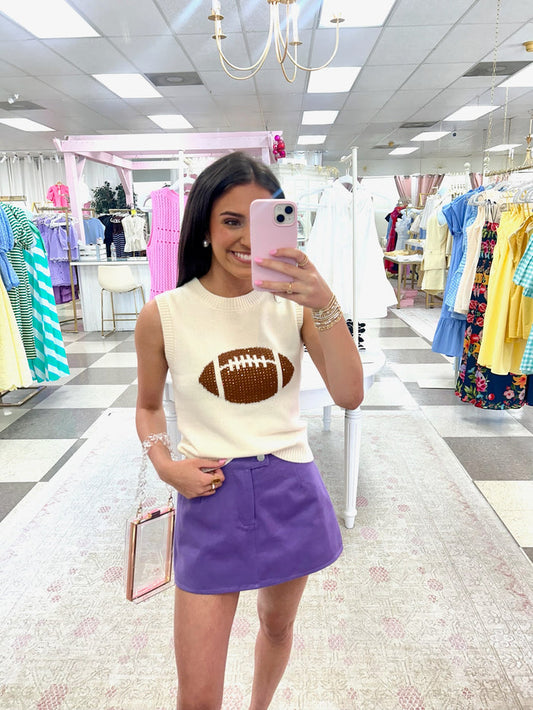 Football Time Sleeveless Sweater