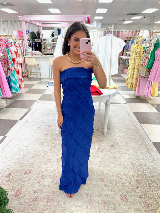 Frankie Cobalt Blue Maxi Dress