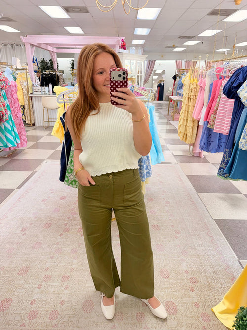 GiGi Patch Pocket Pants (Olive)