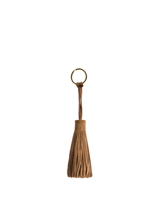 Katty fringe keyring Calf suede Cinnamon - Anonymous Copenhagen Small Leather Goods