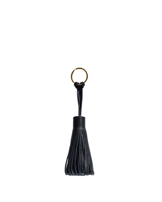 Katty fringe keyring Pebbled soft calf Black - Anonymous Copenhagen Small Leather Goods