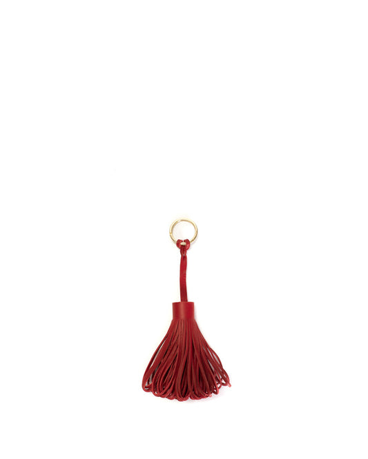 Katty fringe keyring Soft calf Ruby red - Anonymous Copenhagen