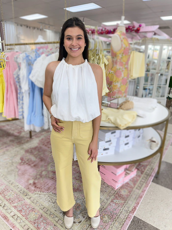 Krissy White Sleeveless Top