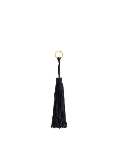 Langley fringe keyring Calf suede Black - Anonymous Copenhagen Small Leather Goods