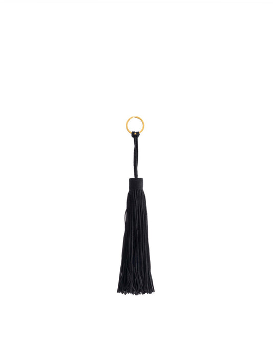 Langley fringe keyring Calf suede Black - Anonymous Copenhagen Small Leather Goods