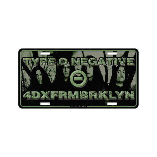 License Plate - Type O Negative - 4DXFRMBRKLYN