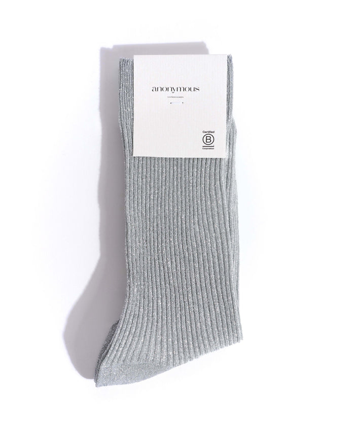 Noa glitter socks 52% nylon 48% polyester Silver - Anonymous Copenhagen Socks