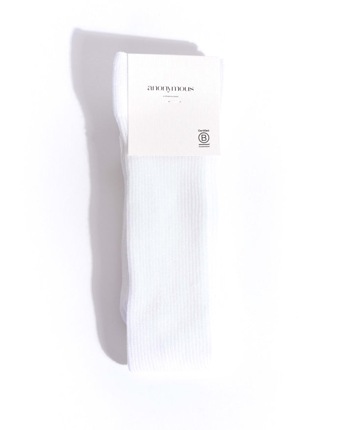 Noa mid calf glitter socks 52% nylon 48% polyester Cream - Anonymous Copenhagen Socks