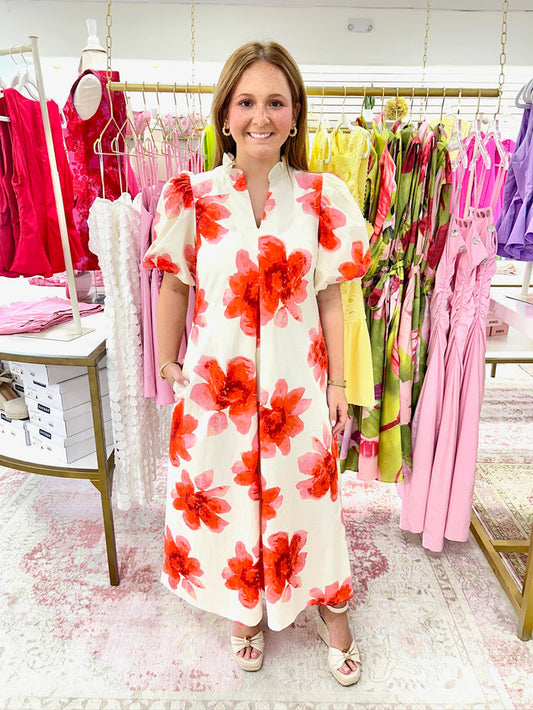 Reese Floral Midi Dress