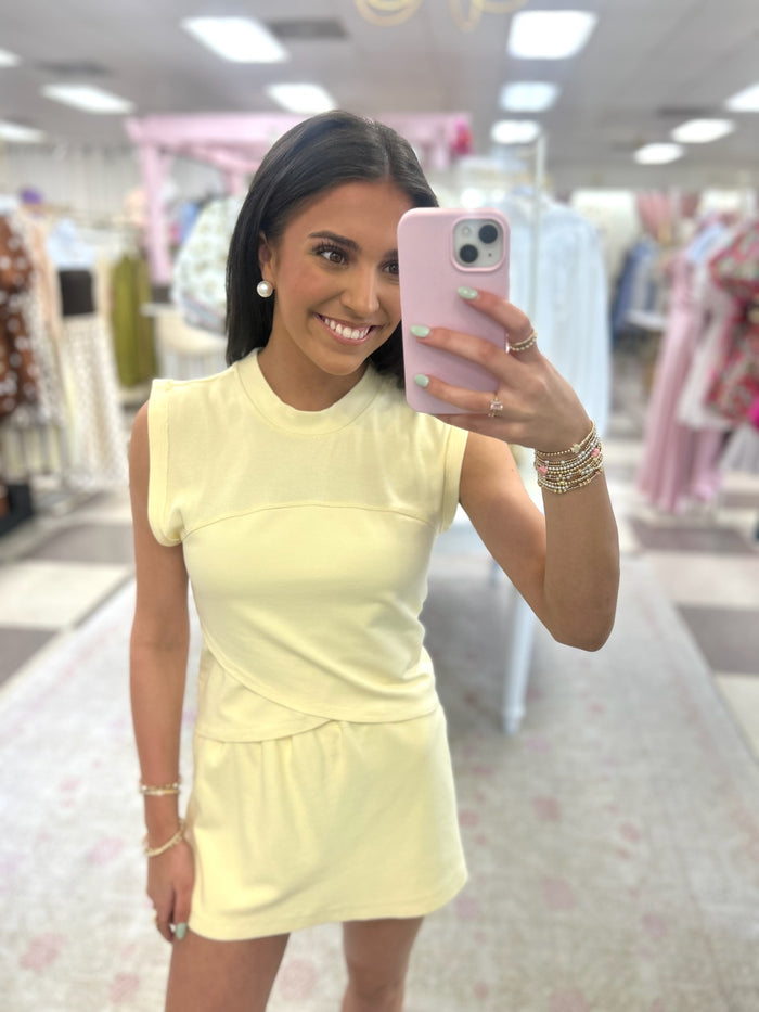 Skyline Athleisure Set Top/Skort (Yellow)