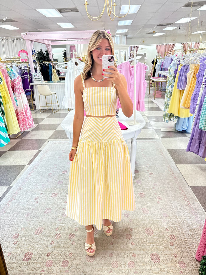 Sunlit Stripe Set (Yellow/White)