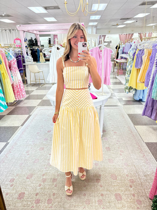 Sunlit Stripe Set (Yellow/White)