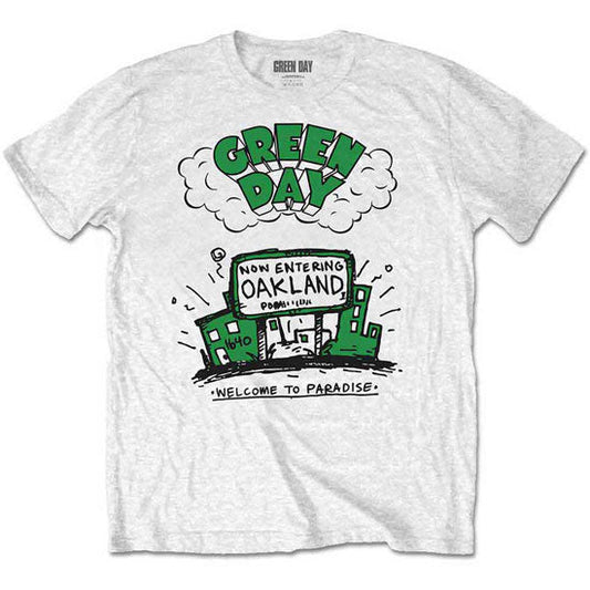 T-Shirt - Green Day - Welcome to Paradise - Kids -  White